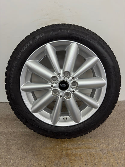 WIE NEU 8 / 7mm Original Mini Cooper F55 F56 F57 Spoke 508 16 Zoll Winterräder Winterreifen Felgen 6855117 Alufelgen 5x112 5,5x16 IS46 ET46 175/60 R16 86H Schwarz Winterradsatz RSC RFT Runflat MwSt.