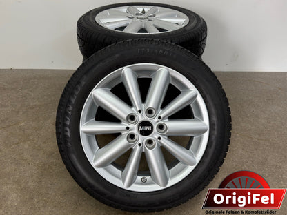 WIE NEU 8 / 7mm Original Mini Cooper F55 F56 F57 Spoke 508 16 Zoll Winterräder Winterreifen Felgen 6855117 Alufelgen 5x112 5,5x16 IS46 ET46 175/60 R16 86H Schwarz Winterradsatz RSC RFT Runflat MwSt.
