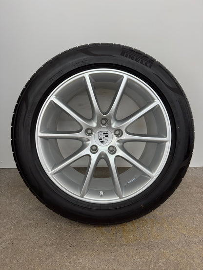 WIE NEU DOT2024 Original Porsche Cayenne E3 SUV 20 Zoll Sommerräder Sommerreifen Felgen 9Y0601025CT 9Y0601025DA Alufelgen Silber Design Sport N0 255/55 R20 110Y 295/45 R20 114Y Sommerradsatz MwSt.