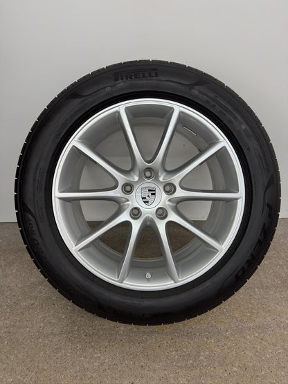 WIE NEU DOT2024 Original Porsche Cayenne E3 SUV 20 Zoll Sommerräder Sommerreifen Felgen 9Y0601025CT 9Y0601025DA Alufelgen Silber Design Sport N0 255/55 R20 110Y 295/45 R20 114Y Sommerradsatz MwSt.