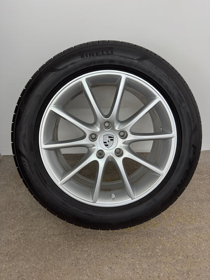WIE NEU DOT2024 Original Porsche Cayenne E3 SUV 20 Zoll Sommerräder Sommerreifen Felgen 9Y0601025CT 9Y0601025DA Alufelgen Silber Design Sport N0 255/55 R20 110Y 295/45 R20 114Y Sommerradsatz MwSt.