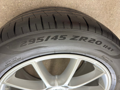 WIE NEU DOT2024 Original Porsche Cayenne E3 SUV 20 Zoll Sommerräder Sommerreifen Felgen 9Y0601025CT 9Y0601025DA Alufelgen Silber Design Sport N0 255/55 R20 110Y 295/45 R20 114Y Sommerradsatz MwSt.