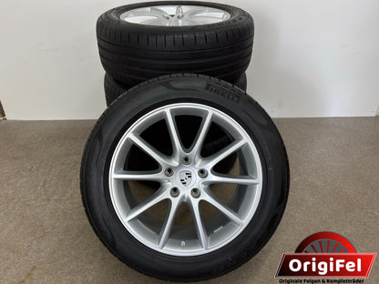 WIE NEU DOT2024 Original Porsche Cayenne E3 SUV 20 Zoll Sommerräder Sommerreifen Felgen 9Y0601025CT 9Y0601025DA Alufelgen Silber Design Sport N0 255/55 R20 110Y 295/45 R20 114Y Sommerradsatz MwSt.
