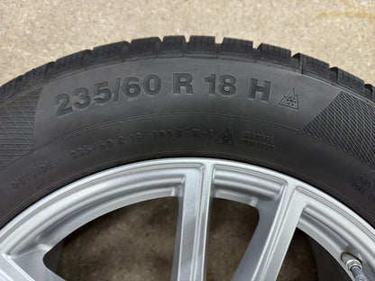 WIE NEU DOT2025 8,6mm Original Mercedes GLC X 254 C 254 18 Zoll Winterräder Winterreifen Felgen A2544014600 Alufelgen 235/60 R18 103H 8x18 ET32,5 SUV Coupé 5x112 Silber Continental MO Winterradsatz