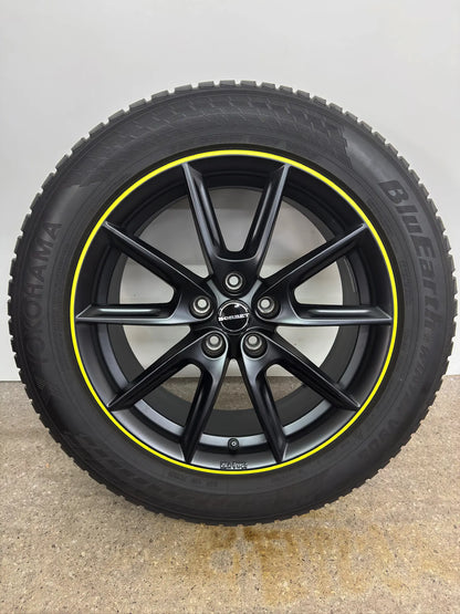 WIE NEU DOT24 Audi Q3 F3 FJ MG HS II 2 VW Tiguan AD1 5N Seat Tarraco KN Skoda Kodiaq I 1 NS PS 18 Zoll Winterräder Winterreifen Felgen Alufelgen 235/55 R18 100V M+S Schwarz RDKS KBA 51984