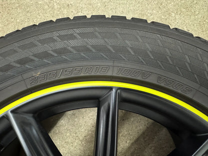 WIE NEU DOT24 Audi Q3 F3 FJ MG HS II 2 VW Tiguan AD1 5N Seat Tarraco KN Skoda Kodiaq I 1 NS PS 18 Zoll Winterräder Winterreifen Felgen Alufelgen 235/55 R18 100V M+S Schwarz RDKS KBA 51984