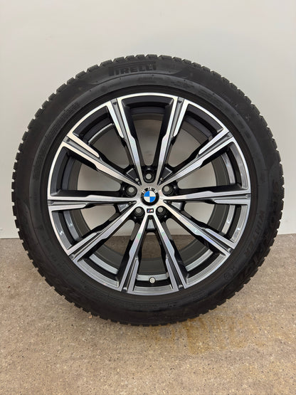 WIE NEU DOT24 Original BMW X5 G05 X6 G06 Sty. M 740M 20 Zoll Winterräder Winterreifen Felgen 8071996 Alufelgen 275/45 R20 110V M+S Sytling M Sport SUV RSC RFT Winterradsatz MwSt. ausweisbar
