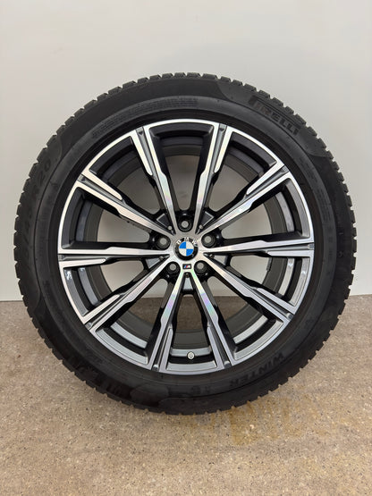 WIE NEU DOT24 Original BMW X5 G05 X6 G06 Sty. M 740M 20 Zoll Winterräder Winterreifen Felgen 8071996 Alufelgen 275/45 R20 110V M+S Sytling M Sport SUV RSC RFT Winterradsatz MwSt. ausweisbar