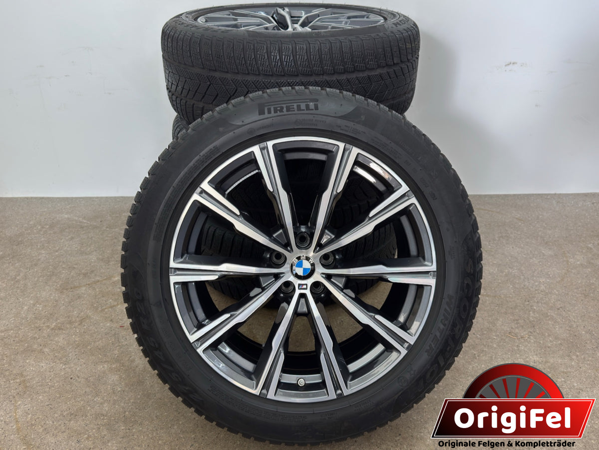 WIE NEU DOT24 Original BMW X5 G05 X6 G06 Sty. M 740M 20 Zoll Winterräder Winterreifen Felgen 8071996 Alufelgen 275/45 R20 110V M+S Sytling M Sport SUV RSC RFT Winterradsatz MwSt. ausweisbar