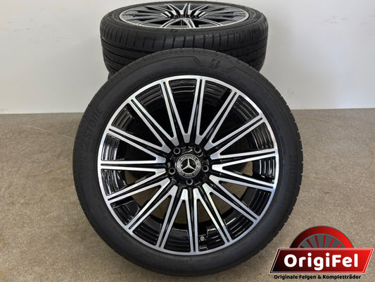 WIE NEU DOT24 Original Mercedes GLA H 247 GLB X 247 AMG 20 Zoll Sommerräder Sommerreifen Felgen A2474015200 Alufelgen 235/45 R20 94W MO 8x20 ET48 SUV 4MATIC Schwarz Glanzgedreht Sommerradsatz
