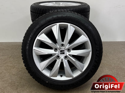 WIE NEU DOT24 Original Seat Ateca 5FP KH7 17 Zoll Winterräder Winterreifen Felgen 575601025M Alufelgen 215/55 R17 98V XL M+S Silber 7x17 ET45 5x112 Winterradsatz MwSt.