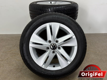 WIE NEU DOT24 Original VW Golf VIII 8 CD 16 Zoll Norfolk Sommerräder Sommerreifen Felgen 5H0601025 Alufelgen 205/55 R16 91V 7x16 ET48 Silber 5x112 Sommerradsatz MwSt.