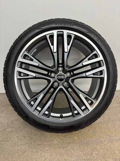 WIE NEU DOT25 Original Audi Q5 SQ5 FY GU 21 Zoll Sommerräder Sommerreifen Felgen 8MA601025M Alufelgen Sportback S-Line 255/40 R21 102Y 8,5x21 ET34 5x112 5 Doppelspeichen Y RS Sport Sommerradsatz