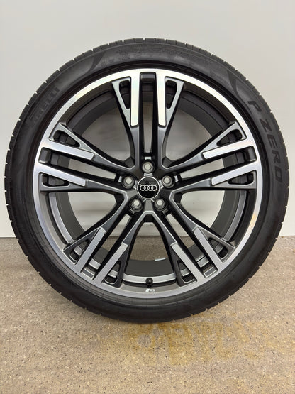 WIE NEU DOT25 Original Audi Q5 SQ5 FY GU 21 Zoll Sommerräder Sommerreifen Felgen 8MA601025M Alufelgen Sportback S-Line 255/40 R21 102Y 8,5x21 ET34 5x112 5 Doppelspeichen Y RS Sport Sommerradsatz