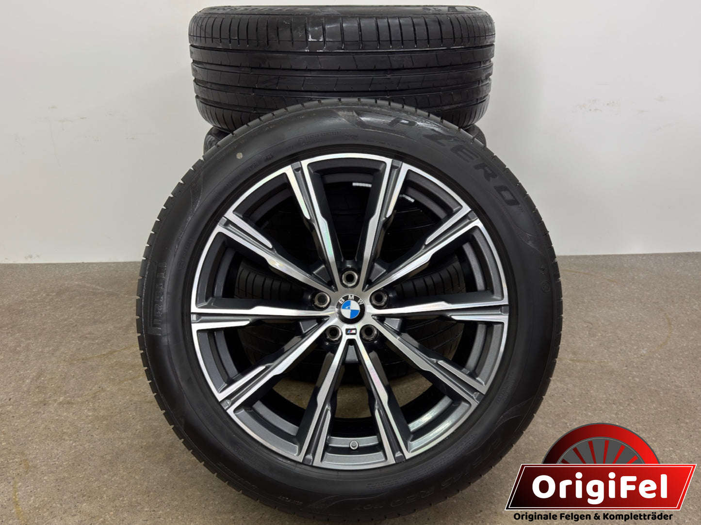 WIE NEU DOT25 Original BMW X5 G05 X6 G06 M 740M 20 Zoll Sommerräder Sommerreifen Felgen 8071996 8071997 275/45 R20 110Y 305/40 R20 112Y Pirelli P Zero * M Sport Line RFT Sommmeradsatz SUV