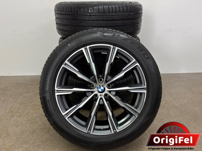 WIE NEU DOT25 Original BMW X5 G05 X6 G06 M 740M 20 Zoll Sommerräder Sommerreifen Felgen 8071996 8071997 275/45 R20 110Y 305/40 R20 112Y Pirelli P Zero * M Sport Line RFT Sommmeradsatz SUV