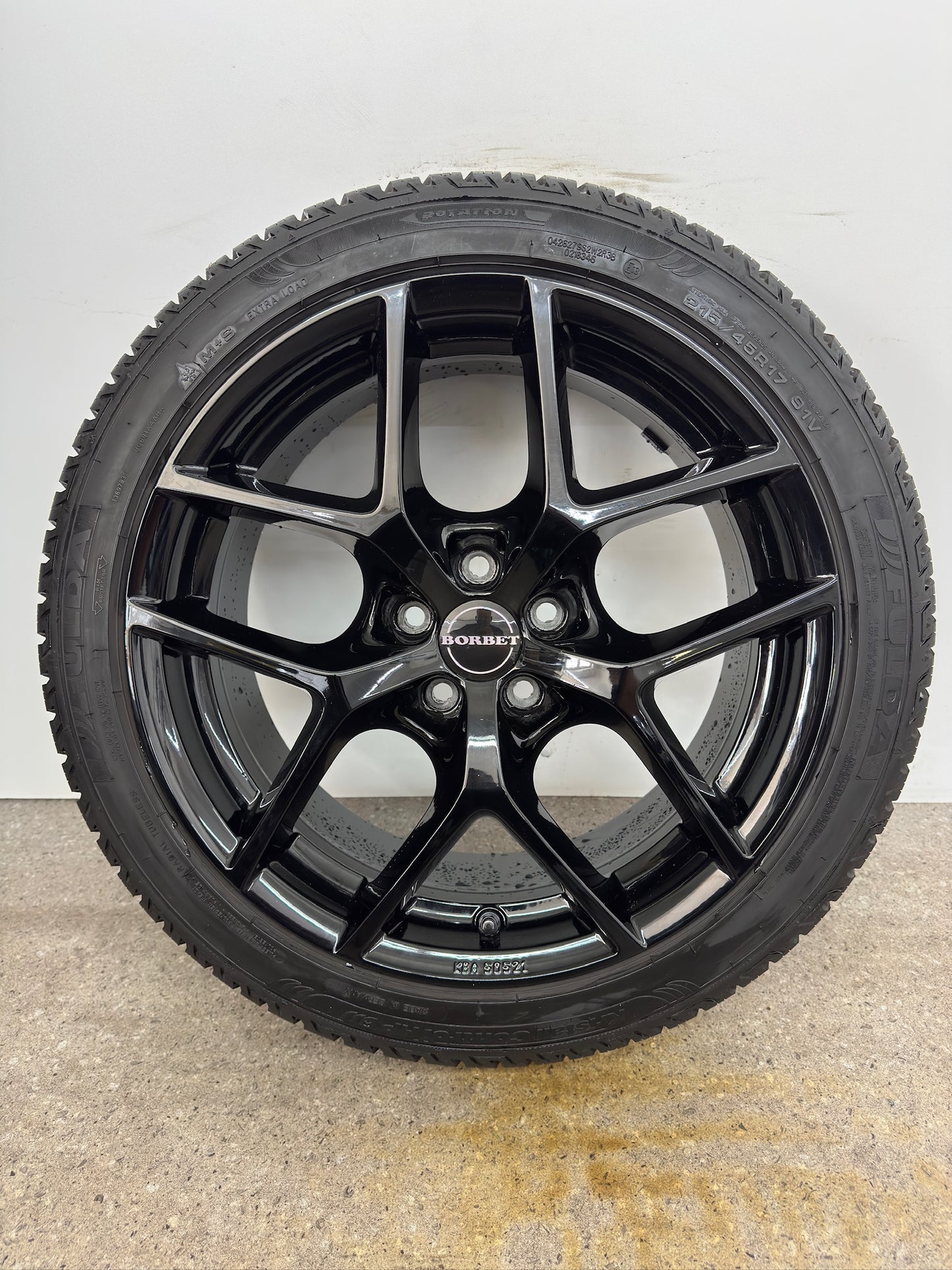 WIE NEU DOT25 VW Polo VI 6 2G AW Audi A1 GB Sportback 17 Zoll Winterräder Winterreifen Felgen Alufelgen Schwarz 215/45 R17 91V M+S KBA 50521 5x100 7,5x17 ET47 Winterradsatz