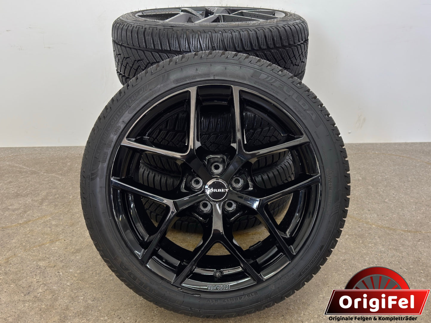 WIE NEU DOT25 VW Polo VI 6 2G AW Audi A1 GB Sportback 17 Zoll Winterräder Winterreifen Felgen Alufelgen Schwarz 215/45 R17 91V M+S KBA 50521 5x100 7,5x17 ET47 Winterradsatz