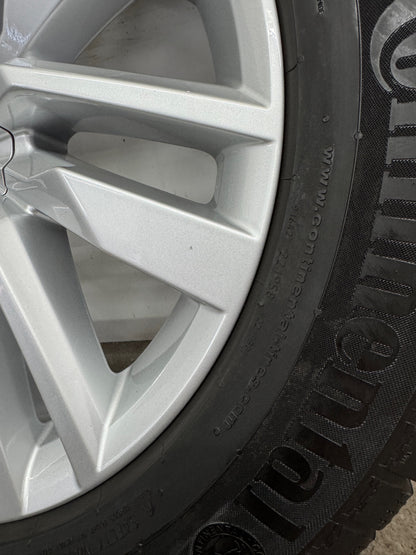 WIE NEU DOT4024 Original VW Touareg III 3 Osorno 19 Zoll Winterräder Winterreifen Felgen 760601025E Alufelgen CR Silber R-Line RDKS 255/55 R19 111H 8x19 ET28 SUV Winterradsatz MwSt. ausweisbar