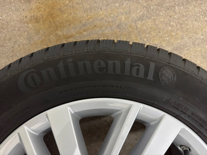 WIE NEU DOT4024 Original VW Touareg III 3 Osorno 19 Zoll Winterräder Winterreifen Felgen 760601025E Alufelgen CR Silber R-Line RDKS 255/55 R19 111H 8x19 ET28 SUV Winterradsatz MwSt. ausweisbar