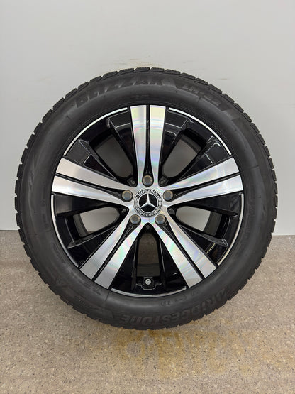 WIE NEU Original Mercedes C-Klasse W 206 17 Zoll Winterräder Winterreifen Felgen A2064017100 Alufelgen 225/50 R17 7x17 ET44,5 5x112 S 206 Limousine T-Modell 4MATIC Schwarz Silber Winterradsatz M+S
