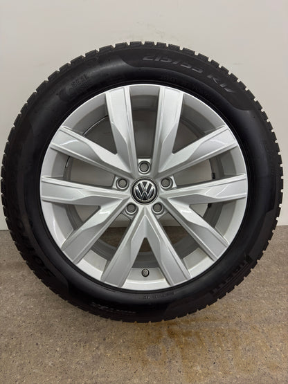 WIE NEU RDKS Original VW Arteon 3H Shooting Brake Marstrand 17 Zoll Winterräder Winterreifen Felgen 3G8601025 Alufelgen R-Line 7x17 ET38 5x112 215/55 R17 Silber Winterradsatz