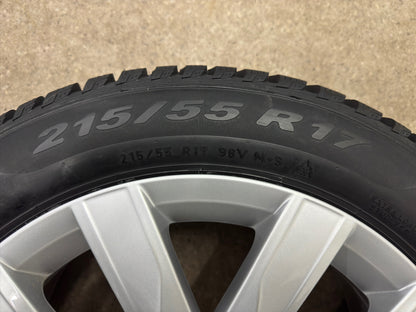 WIE NEU RDKS Original VW Arteon 3H Shooting Brake Marstrand 17 Zoll Winterräder Winterreifen Felgen 3G8601025 Alufelgen R-Line 7x17 ET38 5x112 215/55 R17 Silber Winterradsatz