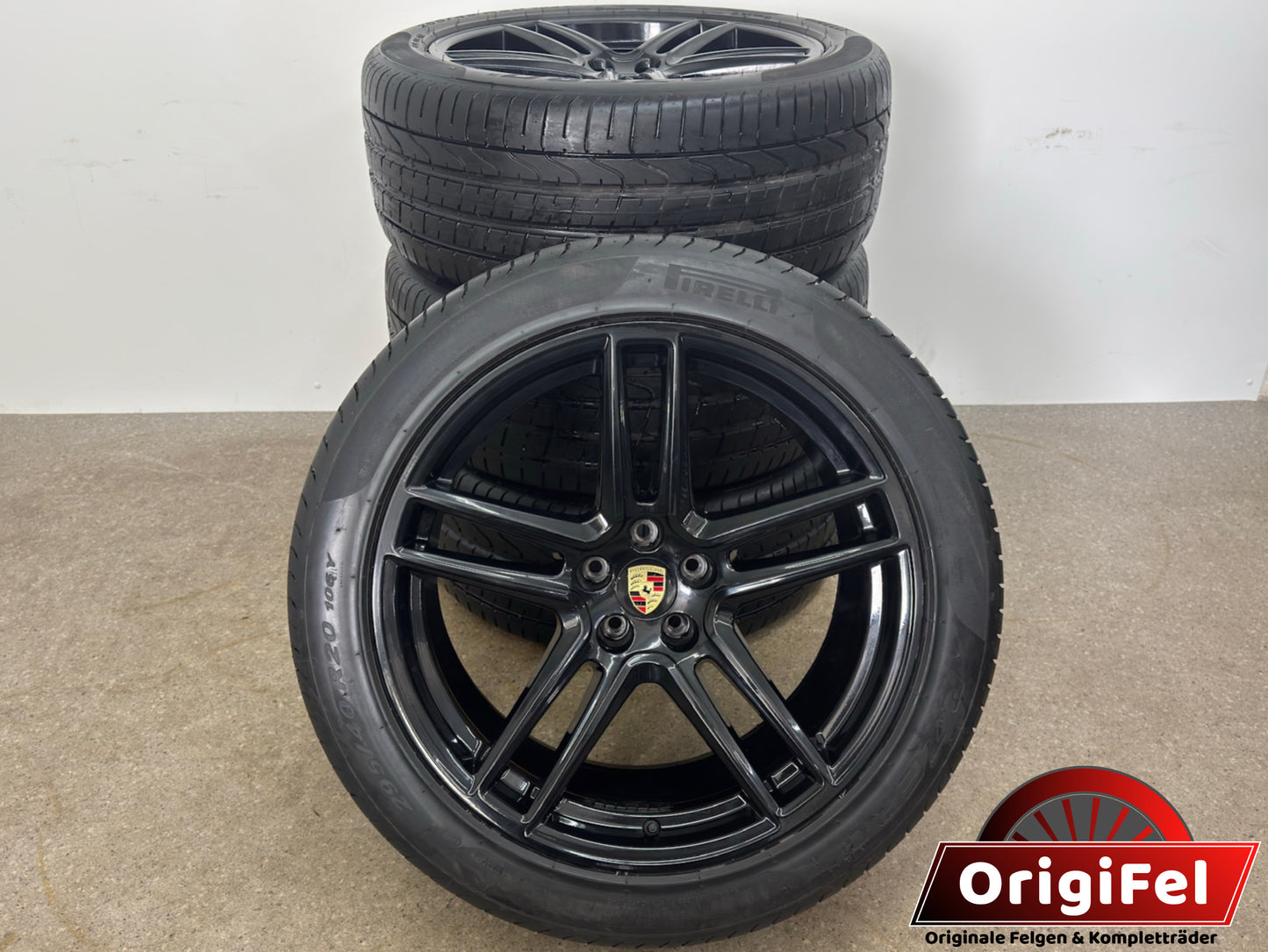 WIE NEU DOT25 Original Porsche Macan II 2 III 3 20 Zoll Sommerräder Sommerreifen Felgen Alufelgen 95B601025DG 95B601025DH 265/45 R20 104Y 295/40 R20 106Y Sport Exclusive Schwarz SUV